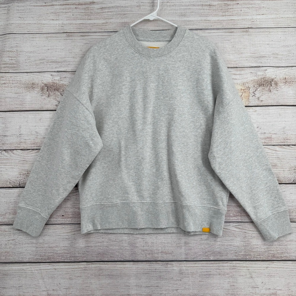 Yellow Label Co. Sweatshirt Women XS Gray Crewneck Dropped‎ Shoulder Portugal
